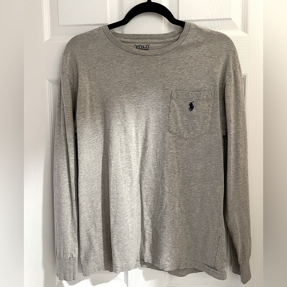 Polo by Ralph Lauren Gray Long Sleeve Shirt - Picture 2 of 5